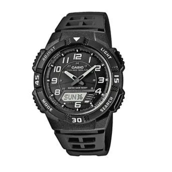 Casio AQ-S800W-1B Black Solar Powered Watch for Men