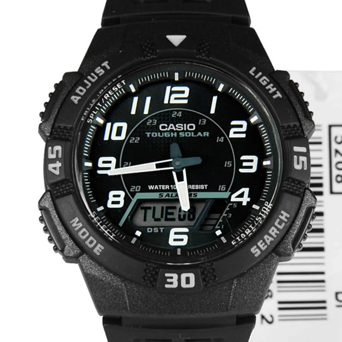 Casio AQ-S800W-1B Black Solar Powered Watch for Men