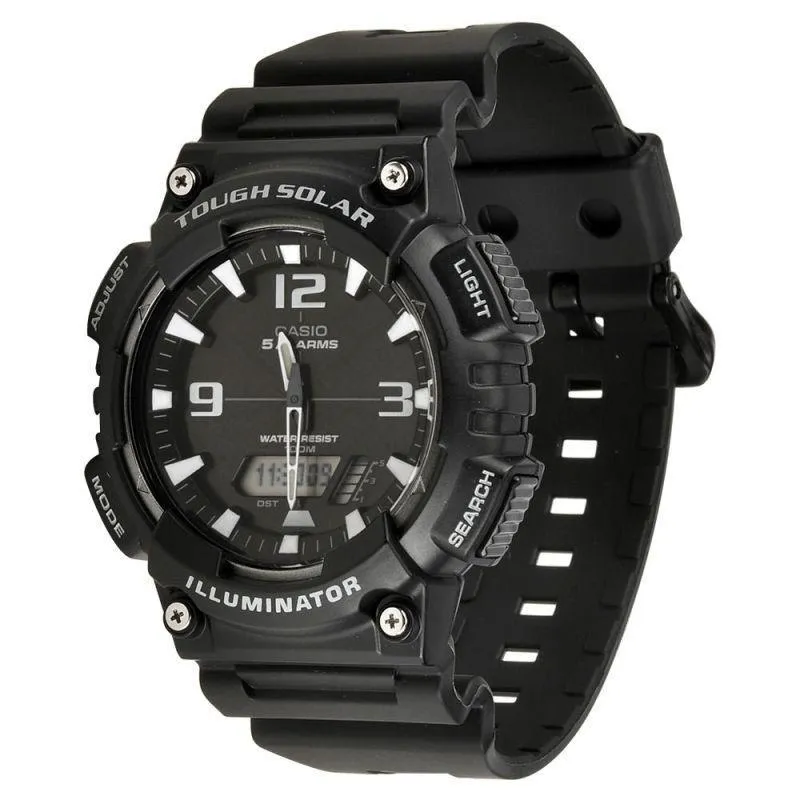 Casio AQ-S810W-1A Black Solar Powered Watch for Men