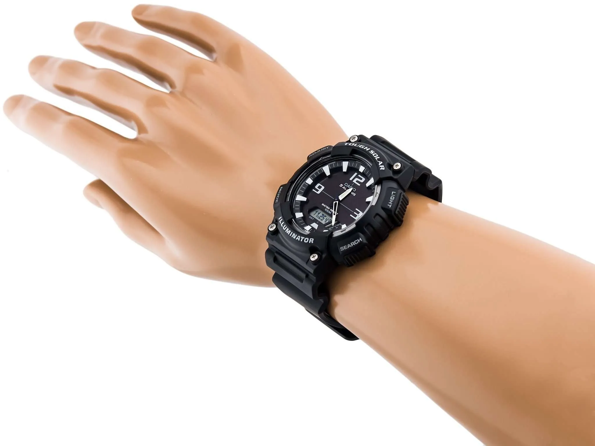 Casio AQ-S810W-1A Black Solar Powered Watch for Men