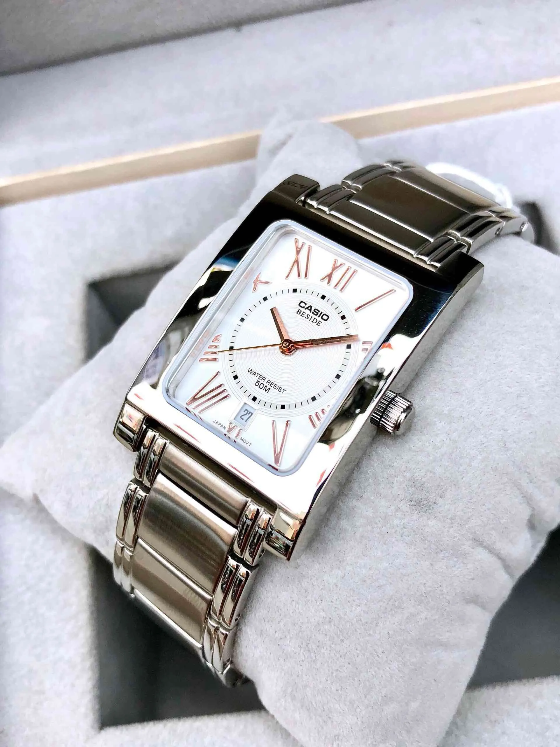 Casio BEM-100D-7A3VDF Silver Stainless Watch for Men and Women