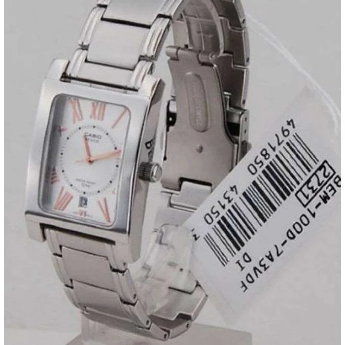 Casio BEM-100D-7A3VDF Silver Stainless Watch for Men and Women