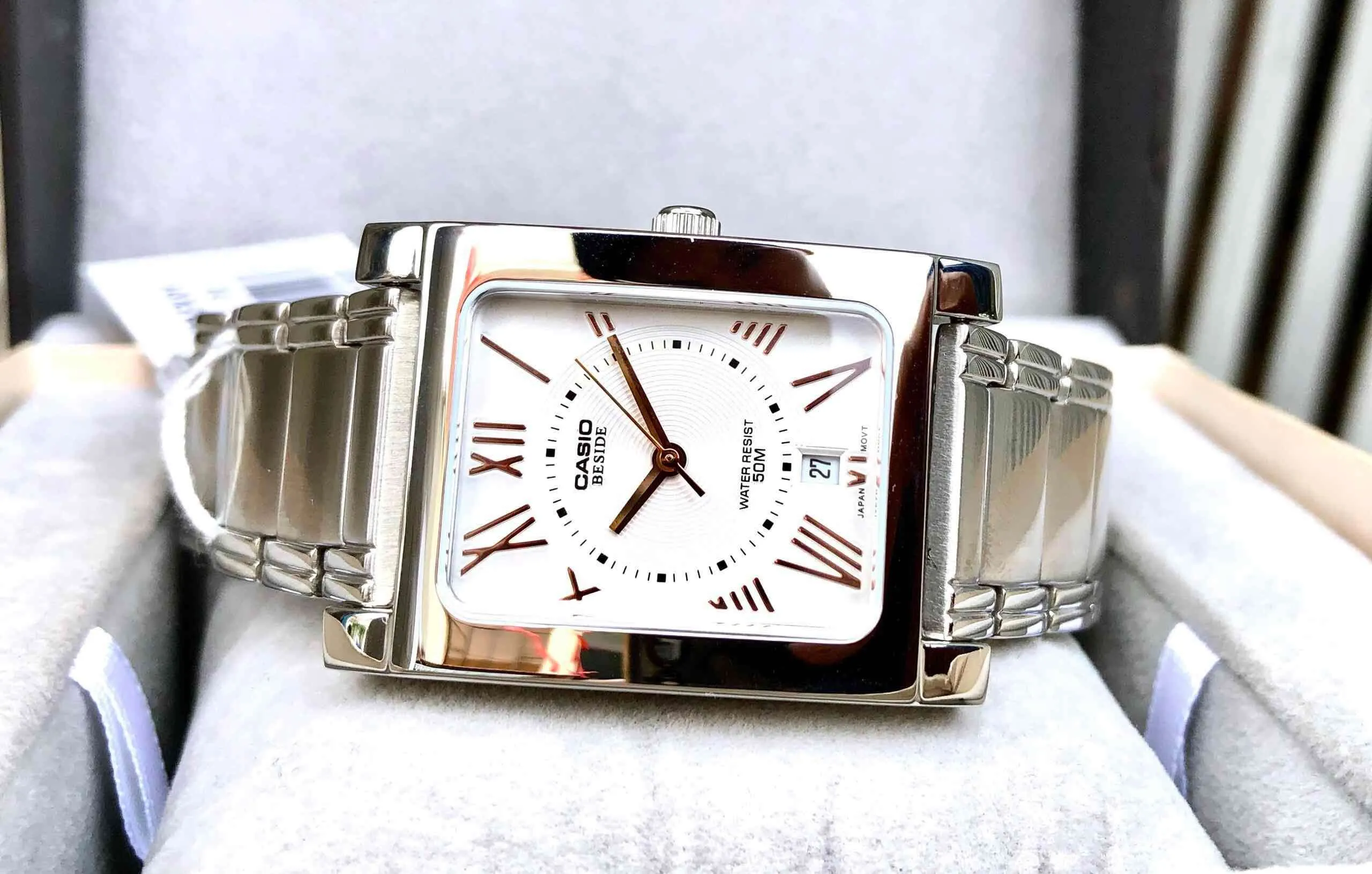 Casio BEM-100D-7A3VDF Silver Stainless Watch for Men and Women