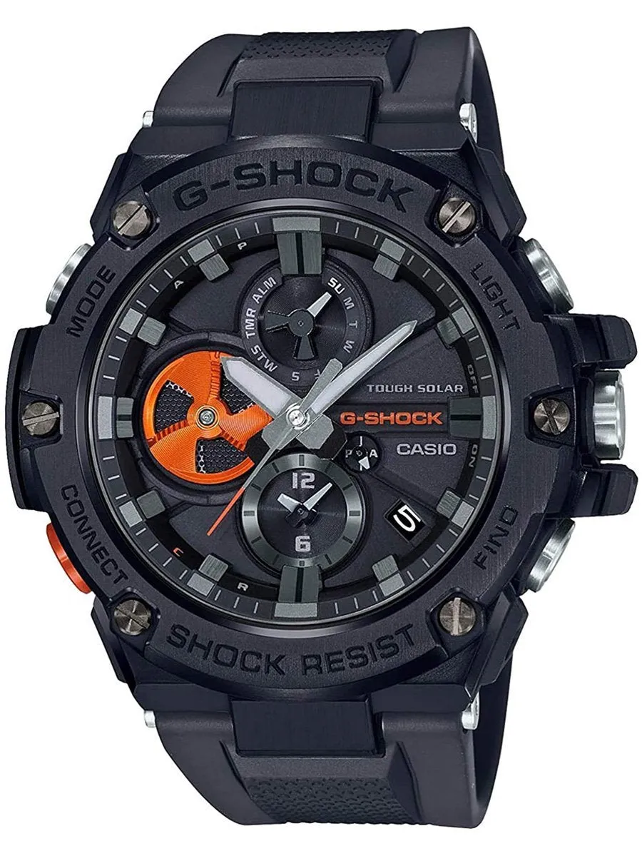 Casio G-Shock G-Steel Bluetooth Black IP Mens Watch GSTB100B-1A4