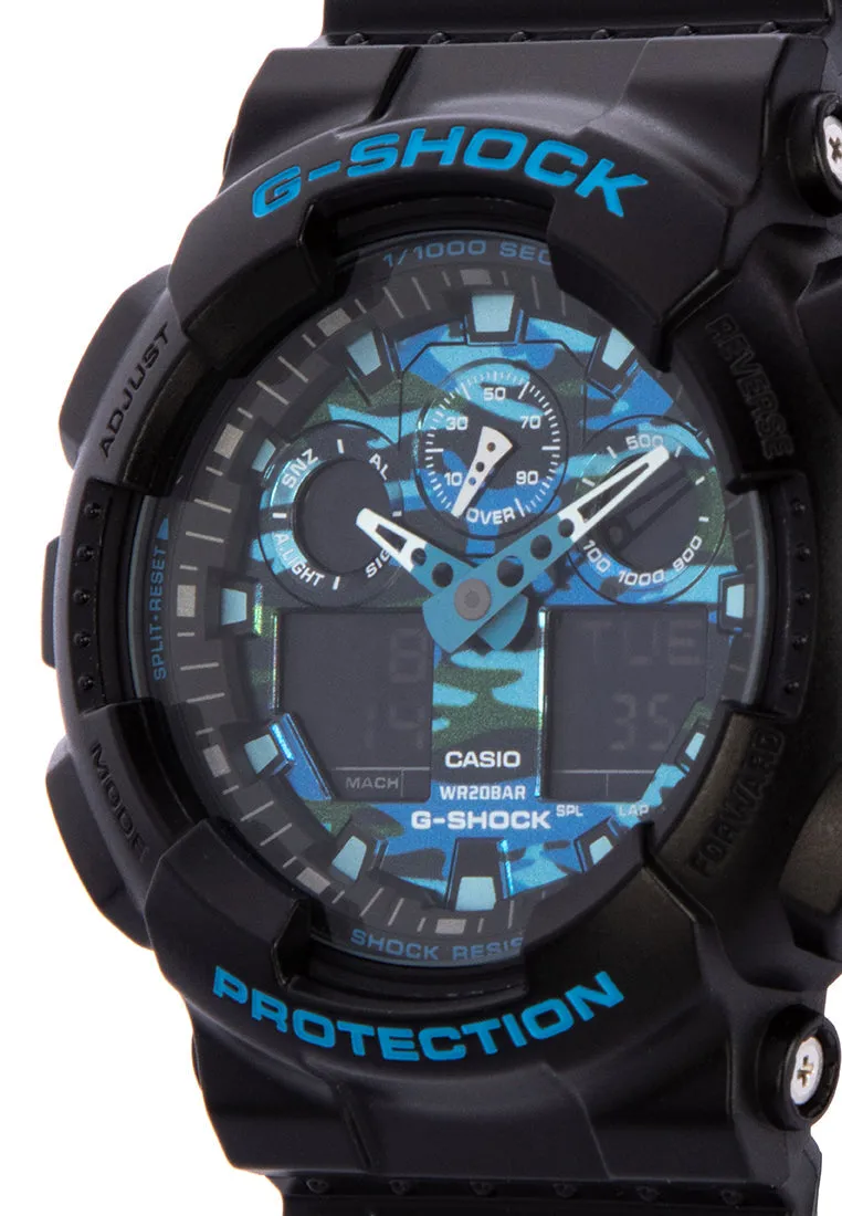 Casio G-shock GA-100CB-1A Digital Analog Rubber Strap Watch For Men
