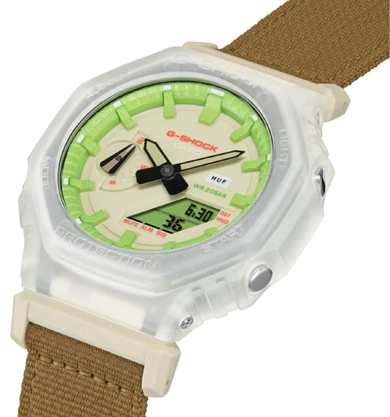 Casio G-shock GA-2100HUF-5A Digital Analog Nylon Strap Watch For Men