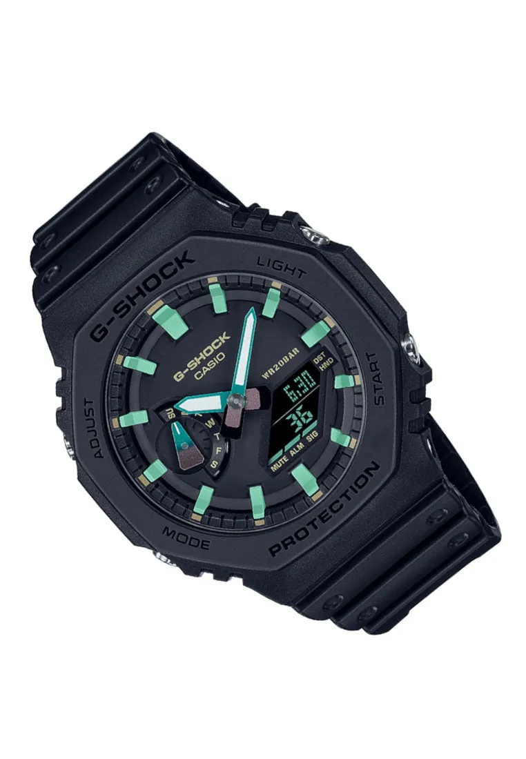 Casio G-shock GA-2100RC-1A Digital Analog Rubber Strap Watch For Men