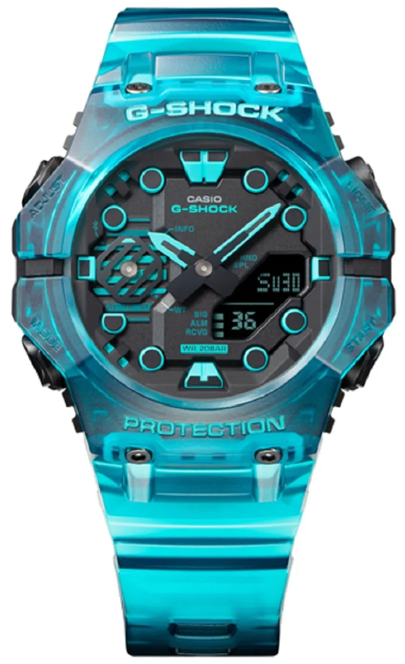 Casio G-shock GA-B001G-2A Digital Analog Rubber Strap Watch For Men