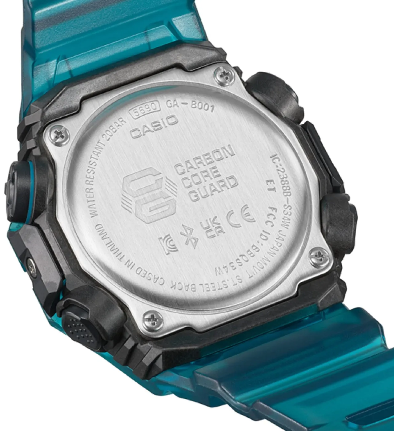 Casio G-shock GA-B001G-2A Digital Analog Rubber Strap Watch For Men