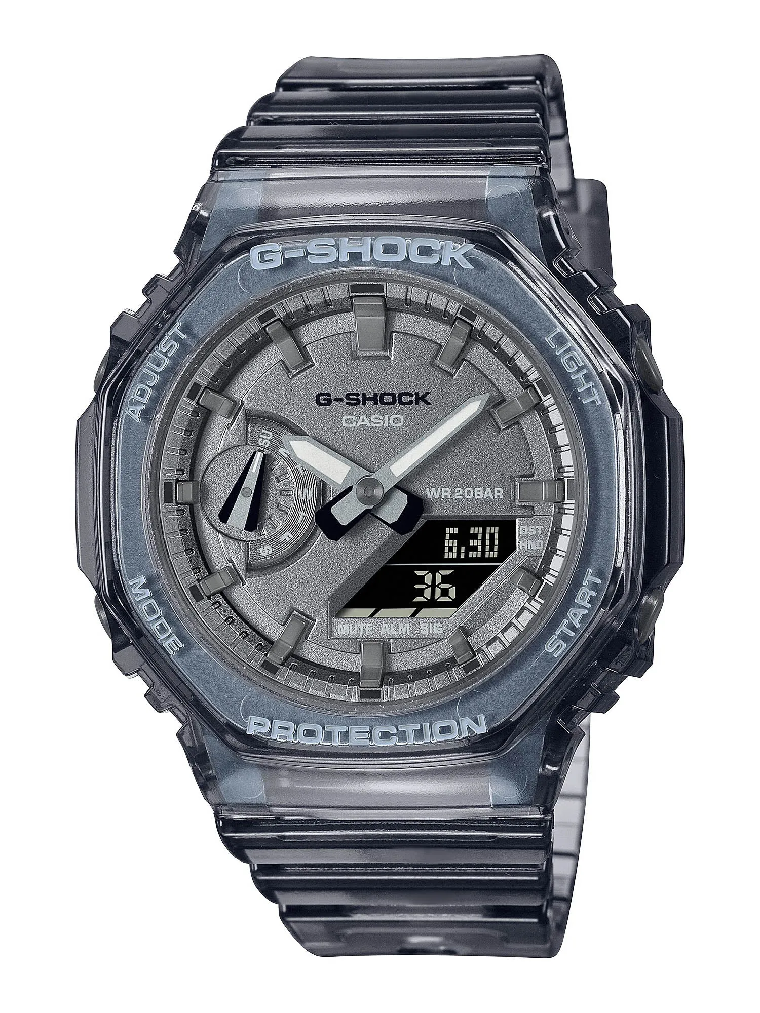 Casio G-Shock Mini CasiOak METALLIC SKELETON Womens Black Watch GMA-S2100SK-1A