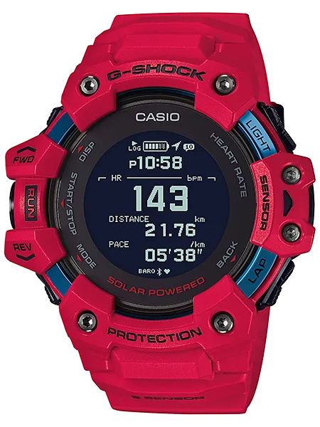 Casio G-SHOCK MOVE Limited Series All Red Mens HR Watch GBDH1000-4