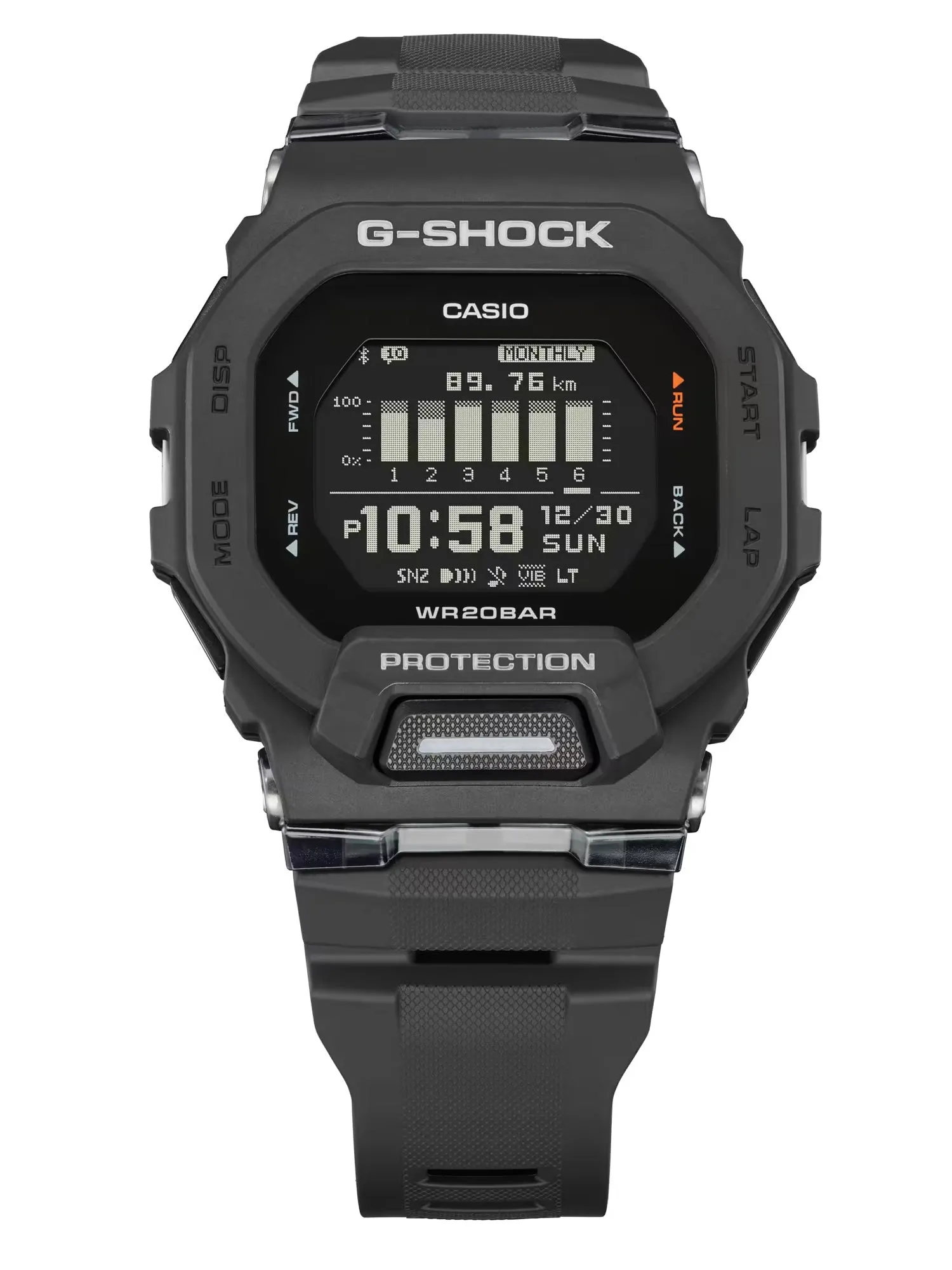 Casio G-Shock POWER TRAINER Black Mens Watch GBD200-1