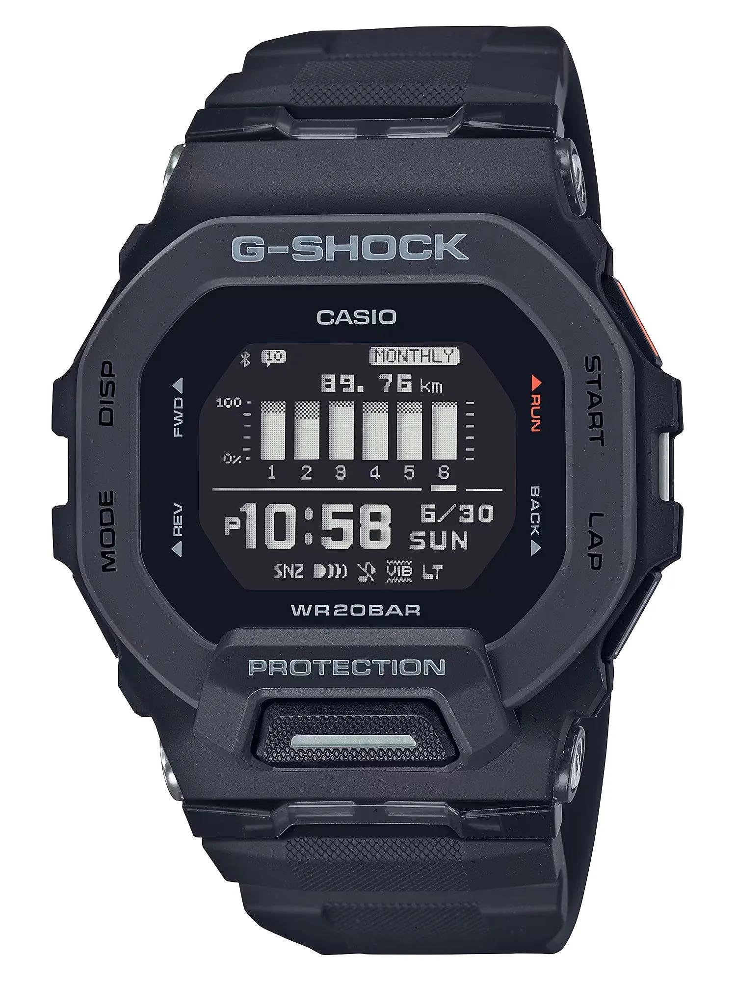 Casio G-Shock POWER TRAINER Black Mens Watch GBD200-1