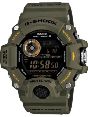 Casio G-Shock RANGEMAN Green Digital Mens Triple Sensor Watch GW9400-3