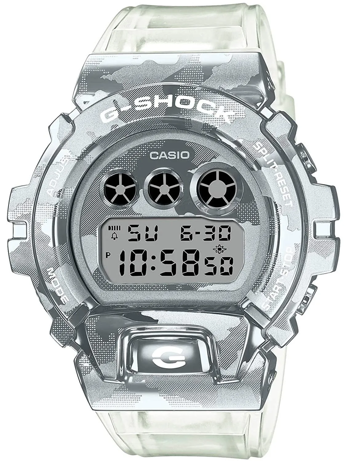 Casio G-Shock SKELETON CAMO Silver Digital Mens Watch GM6900SCM-1