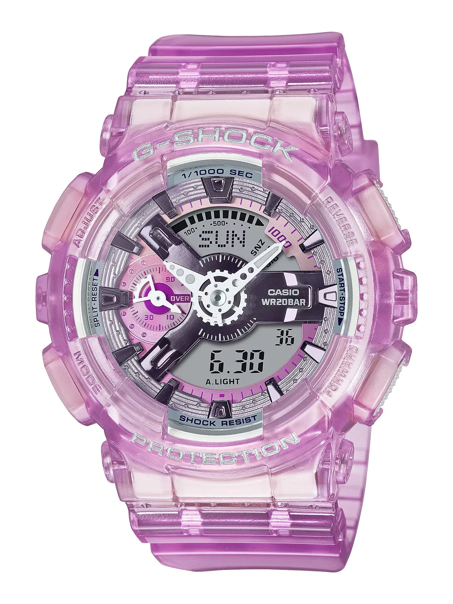 Casio G-Shock VIRTUAL WORLD Womens Pink Ana-Digi Watch GMAS110VW-4A