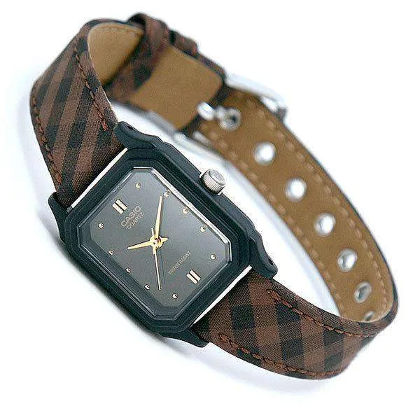 Casio LQ-142LB-1ADF Brown Leather Strap Watch for Women