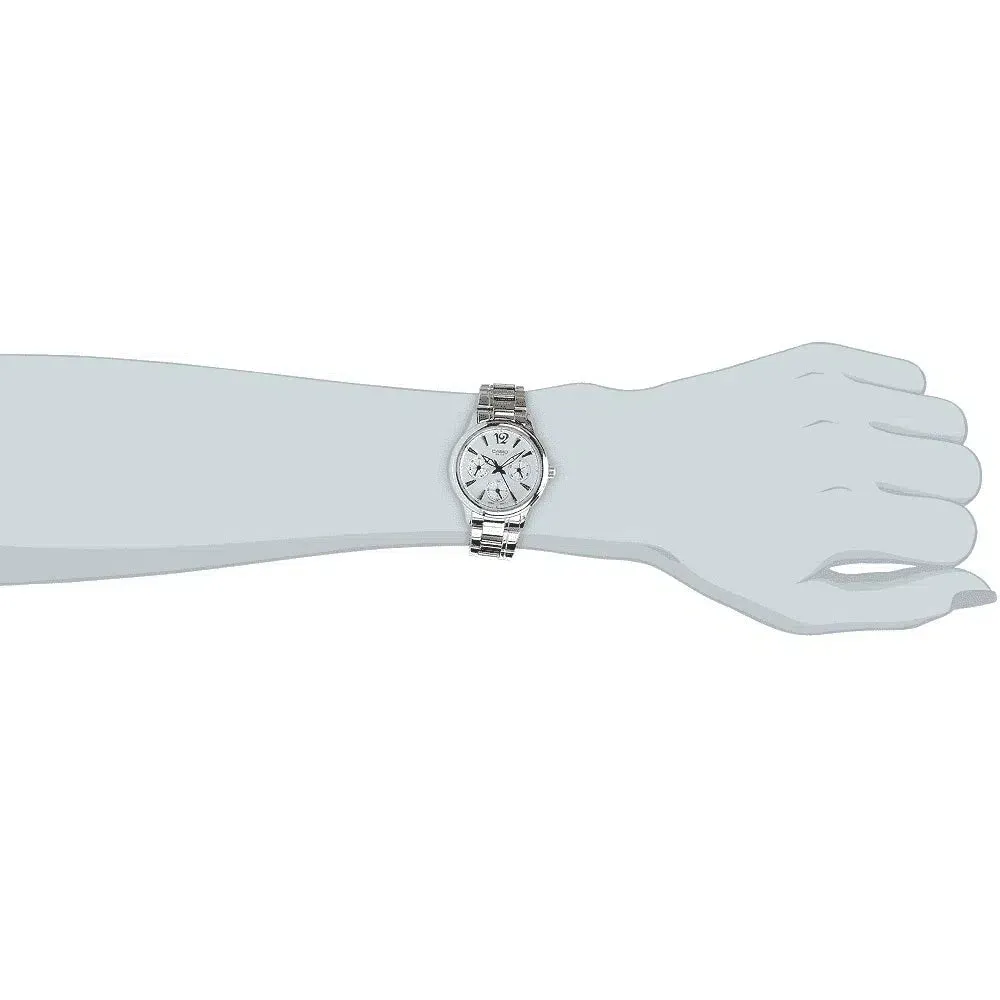 Casio LTP-2085D-7A Silver Stainless Watch for Women