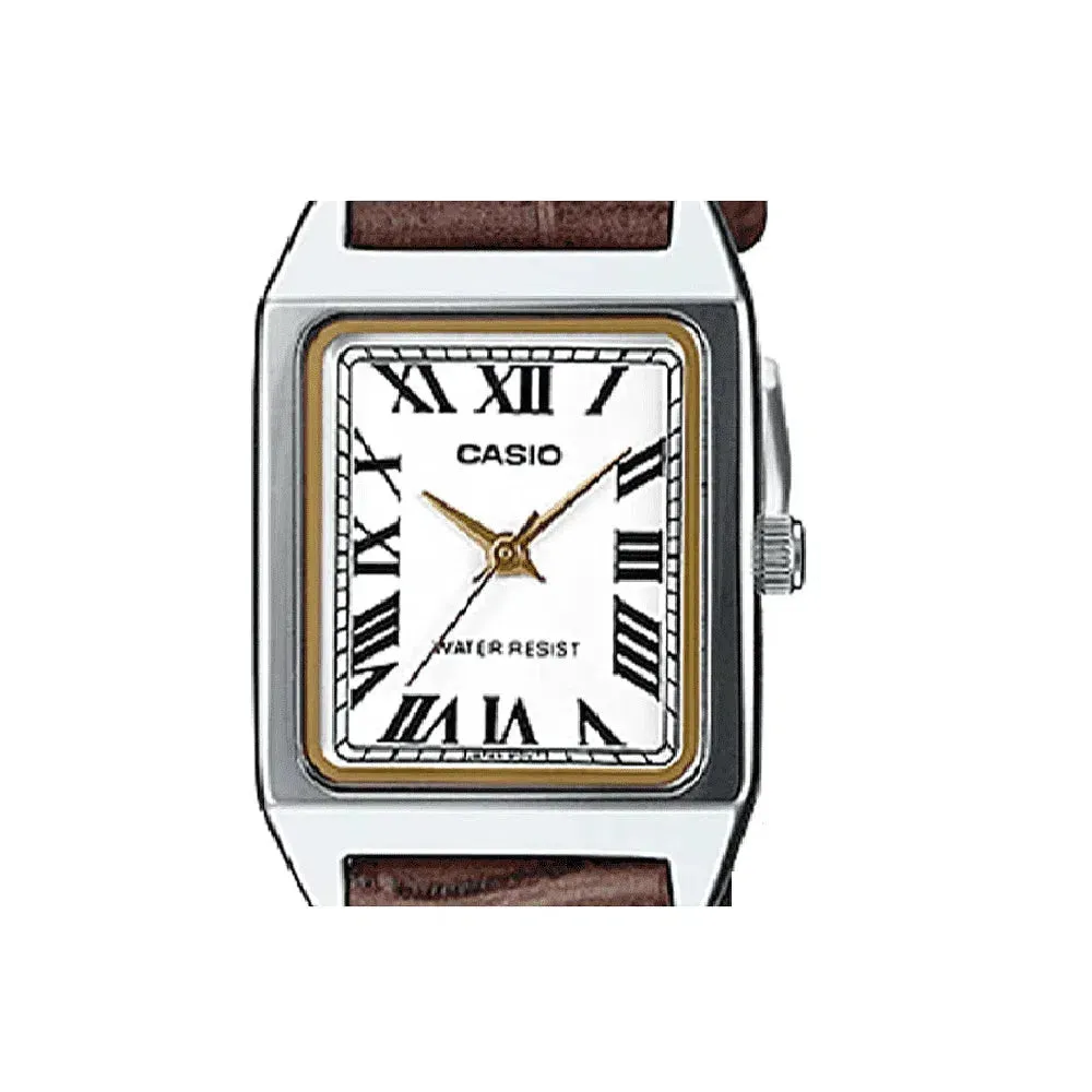 Casio LTP-V007L-7B2 Brown Leather Watch for Women