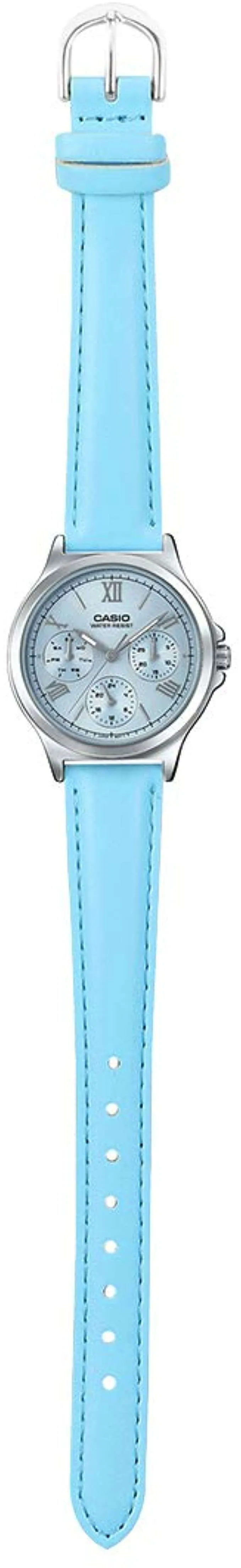 Casio LTP-V300L-2A3 Light Blue Leather Watch for Women