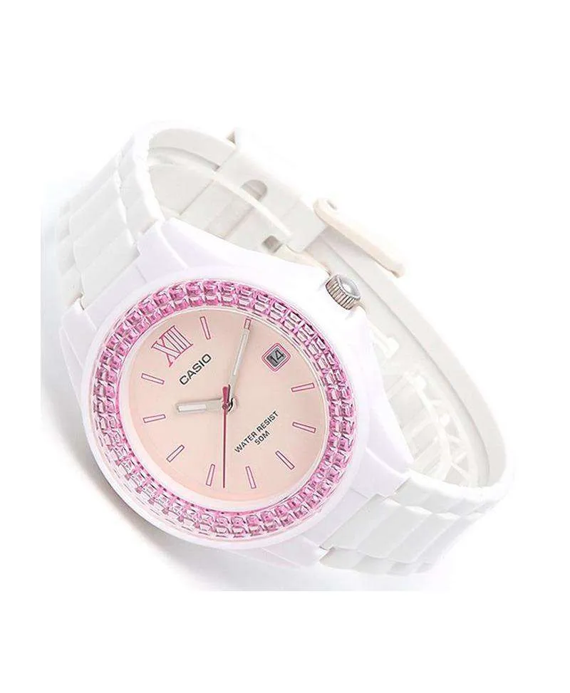 Casio LX-500H-4E White Resin Watch For Women