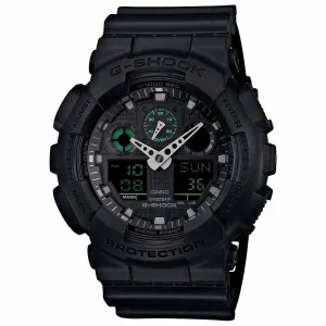 Casio Men's G-Shock Quartz Black Resin Watch | GA100MB-1A