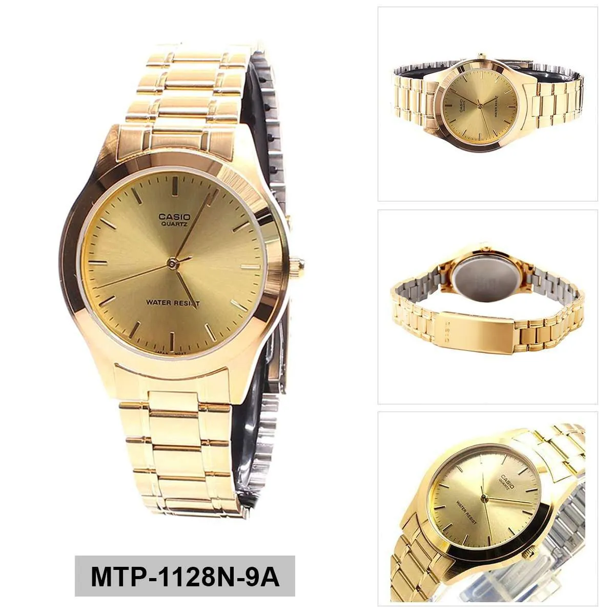 Casio MTP-1128N-9A Gold Stainless Steel Watch for Men and Women