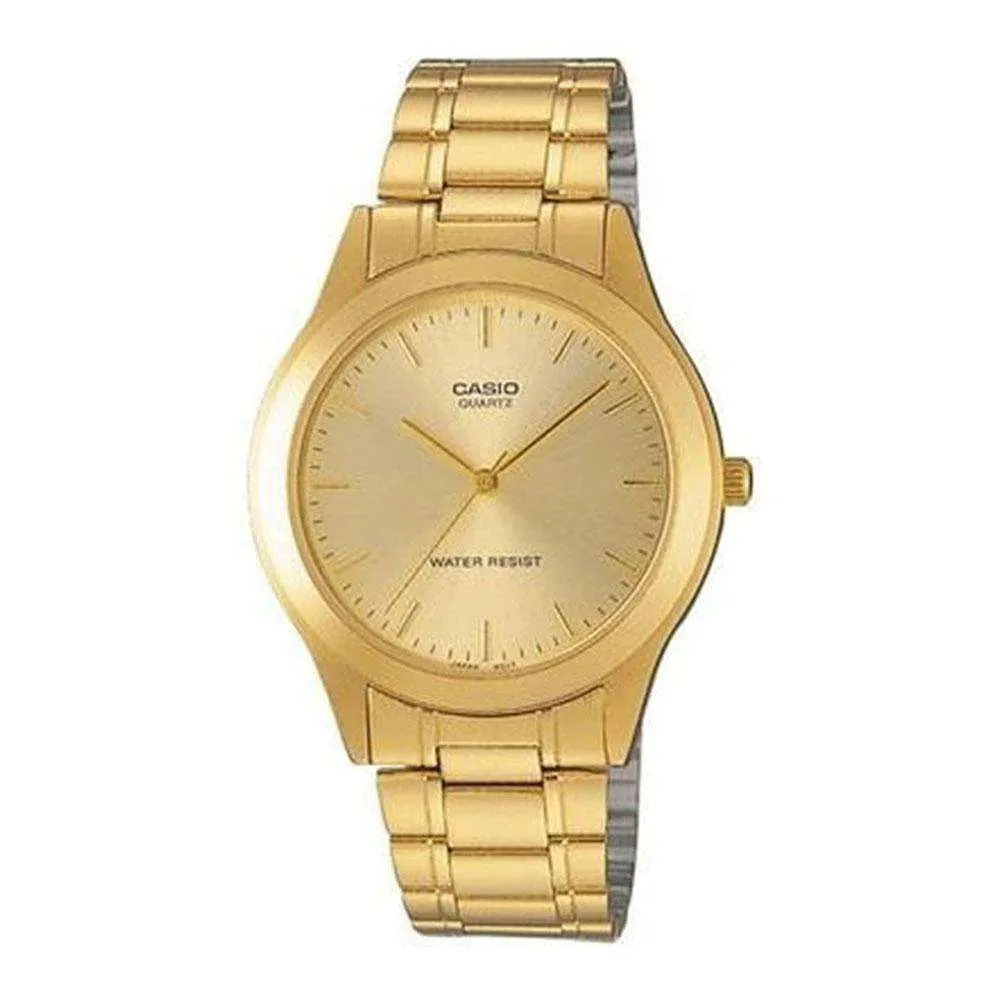 Casio MTP-1128N-9A Gold Stainless Steel Watch for Men and Women