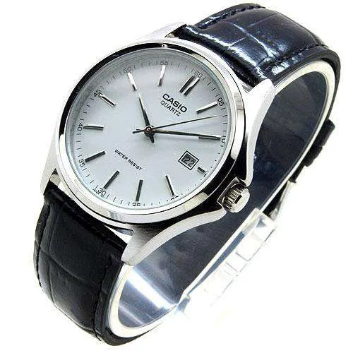 Casio MTP-1183E-7ADF Black Leather Strap Watch for Men
