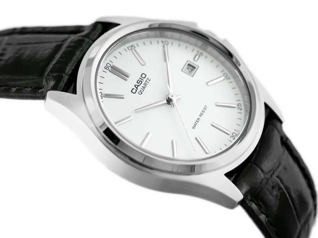 Casio MTP-1183E-7ADF Black Leather Strap Watch for Men