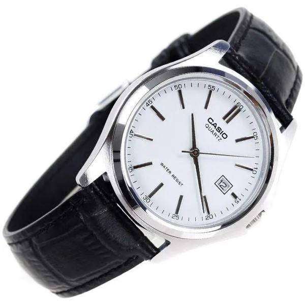 Casio MTP-1183E-7ADF Black Leather Strap Watch for Men