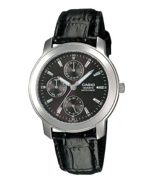 Casio MTP-1192E-1ADF Black Leather Strap Watch for Men