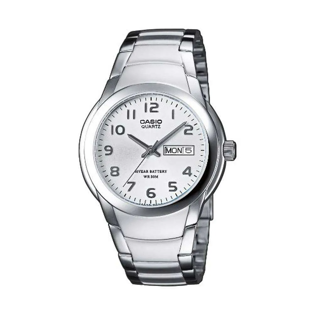 Casio MTP-1229D-7A Silver Stainless Steel Strap Watch for Men