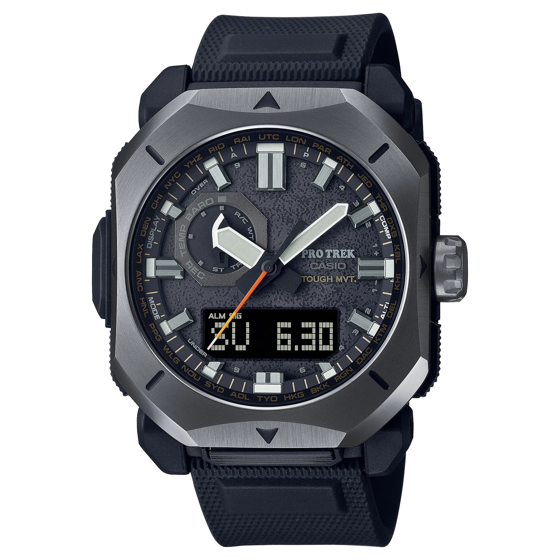 Casio Protrek Duo Black Resin Band Watch PRW6900Y-1D