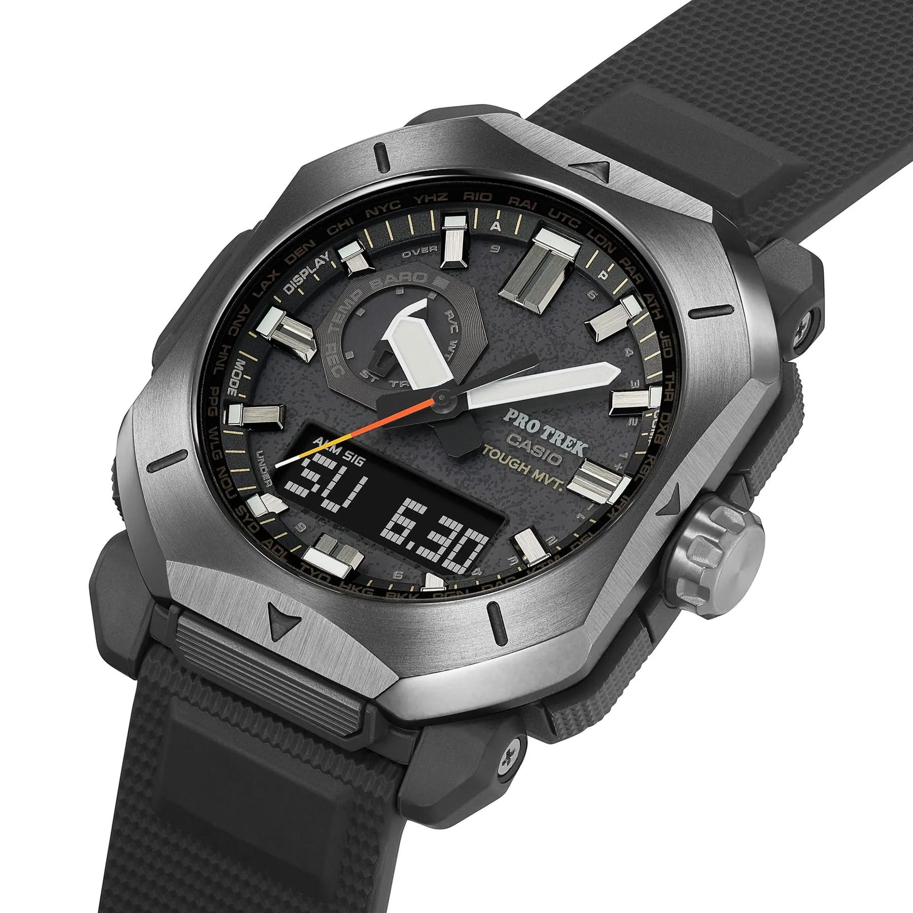 Casio Protrek Duo Black Resin Band Watch PRW6900Y-1D