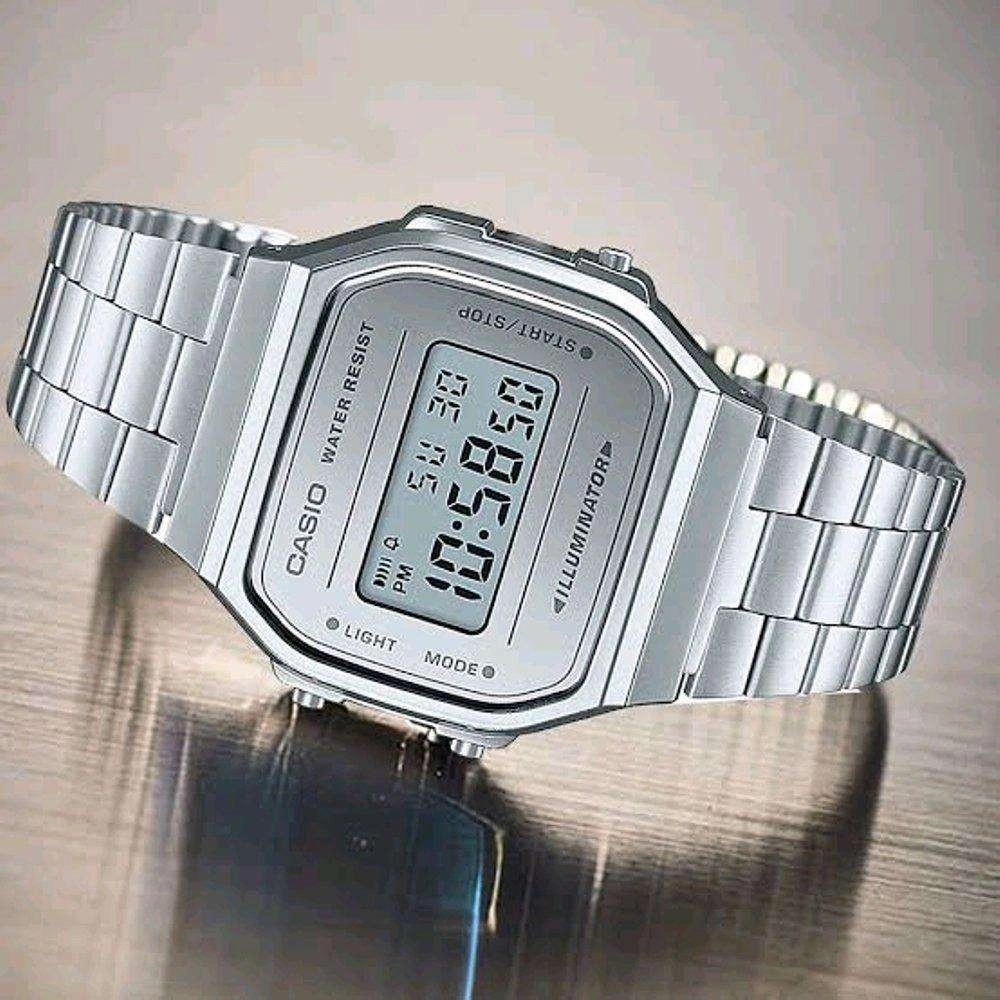 Casio A168WEM-7DF Silver Stainless Watch Unisex