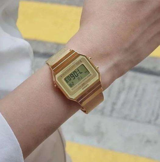 Casio A700WMG-9A Gold Stainless Mesh for Men and Women