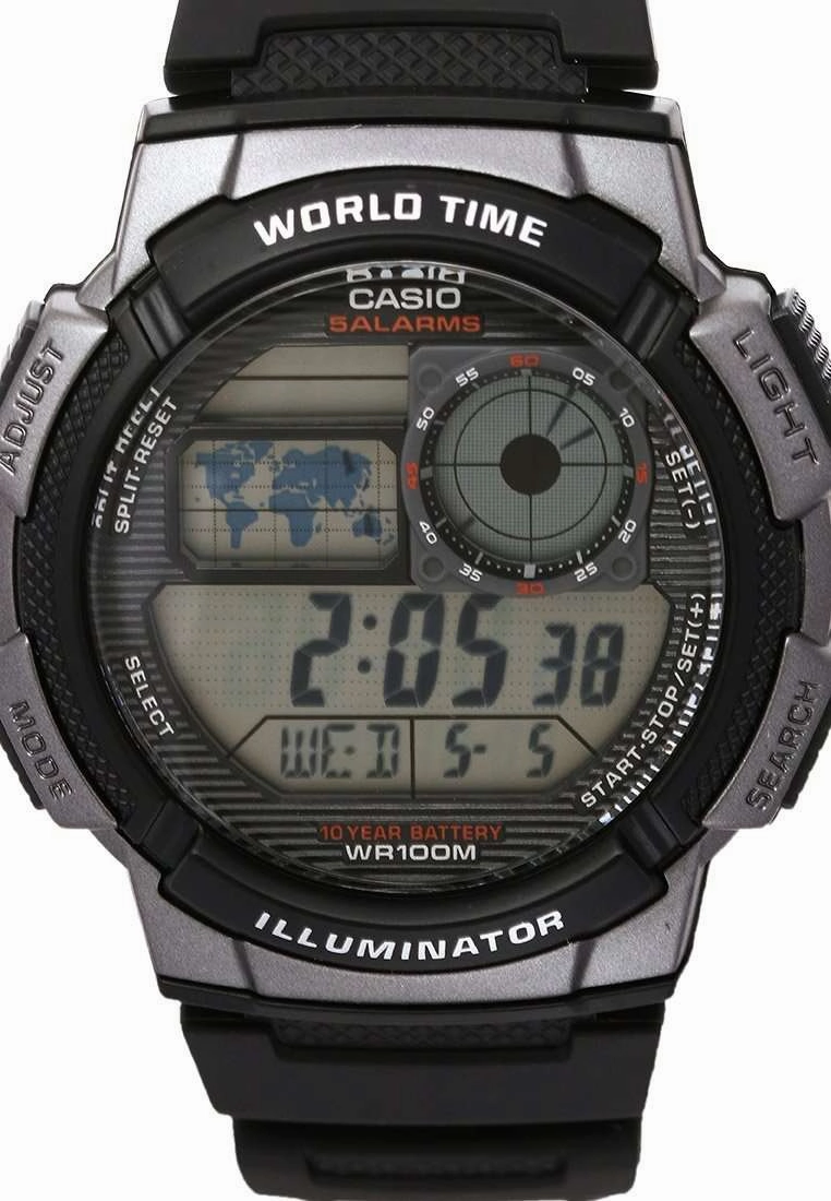 Casio AE-1000W-1B Black Resin Strap Watch For Men