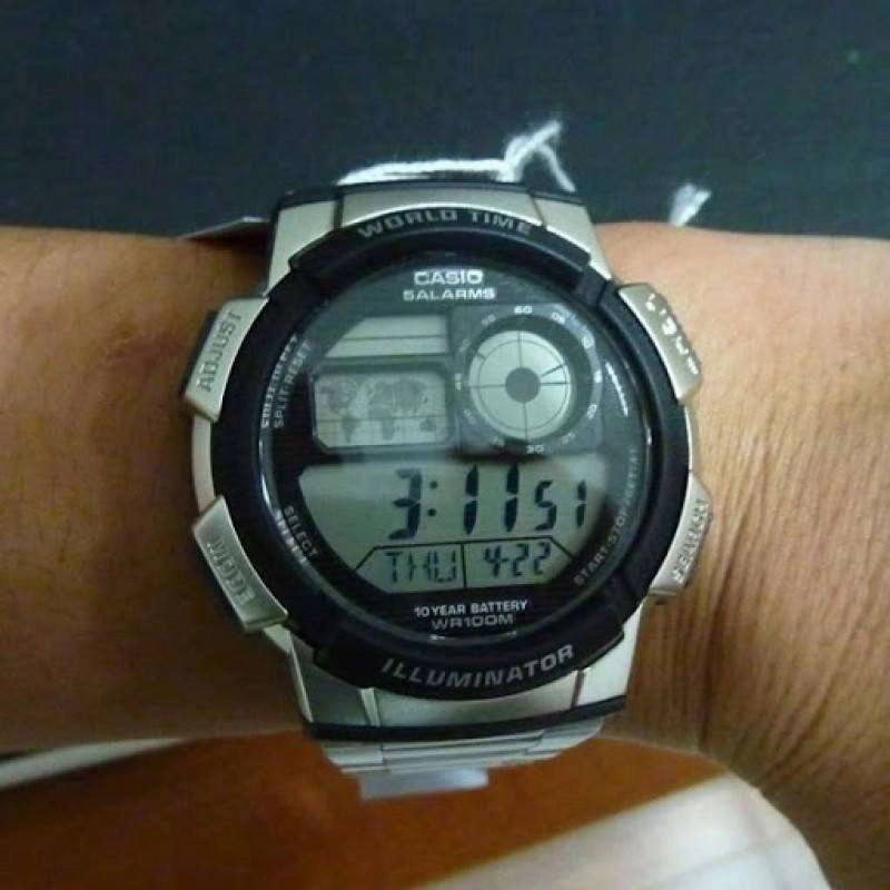 Casio AE-1000WD-1A Silver Stainless Watch for Men