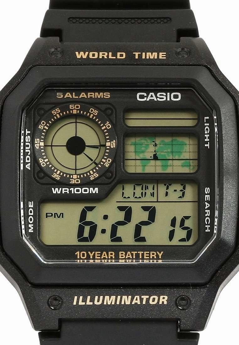 Casio AE-1200WH-1BVDF Black Resin Watch for Men