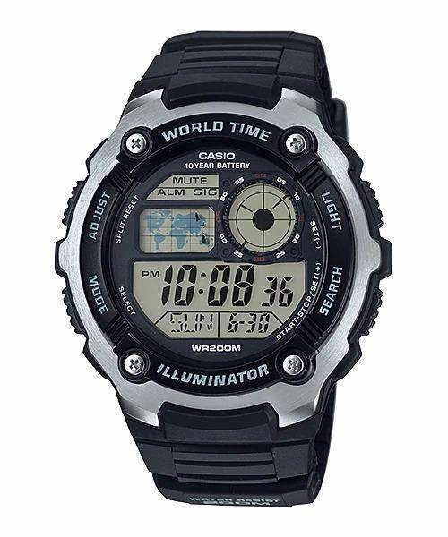 Casio AE-2100W-1A Black Resin Strap Watch for Men