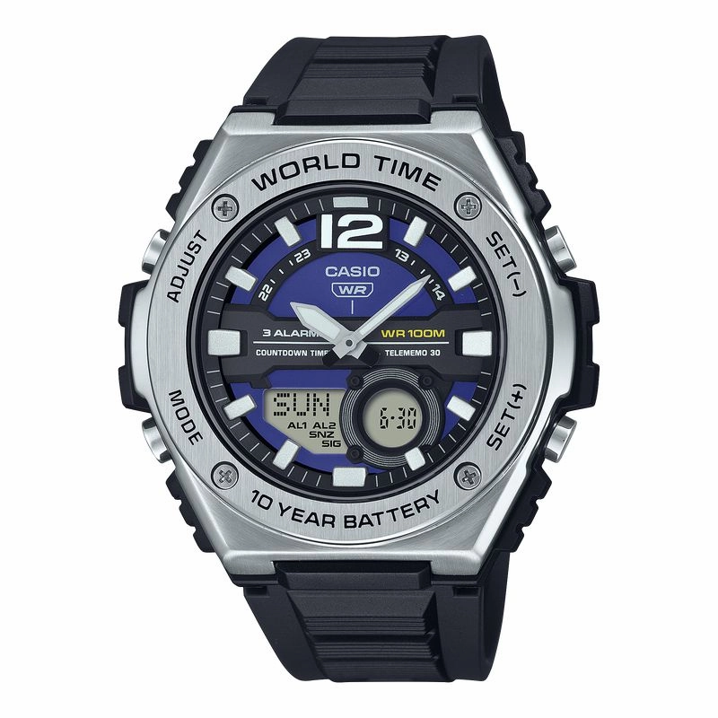 CASIO ANA-DIGI STANDARD COLLECTION MENS 100M - MWQ-100-2AVDF