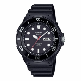 Casio Analog Black Dial Black Resin Band Watch MRW230H-1E1