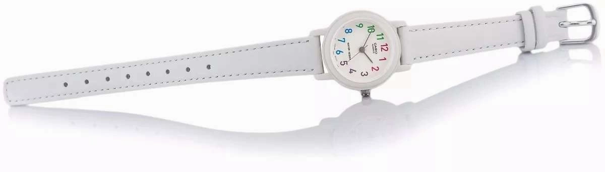 Casio Analog LQ-139L-7B White Leather Strap Women's Watch