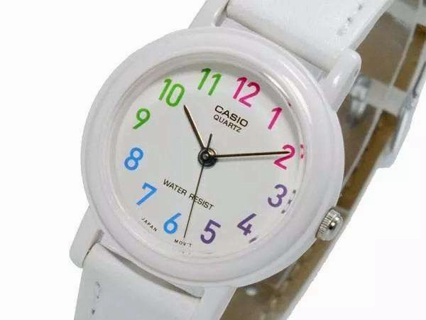 Casio Analog LQ-139L-7B White Leather Strap Women's Watch