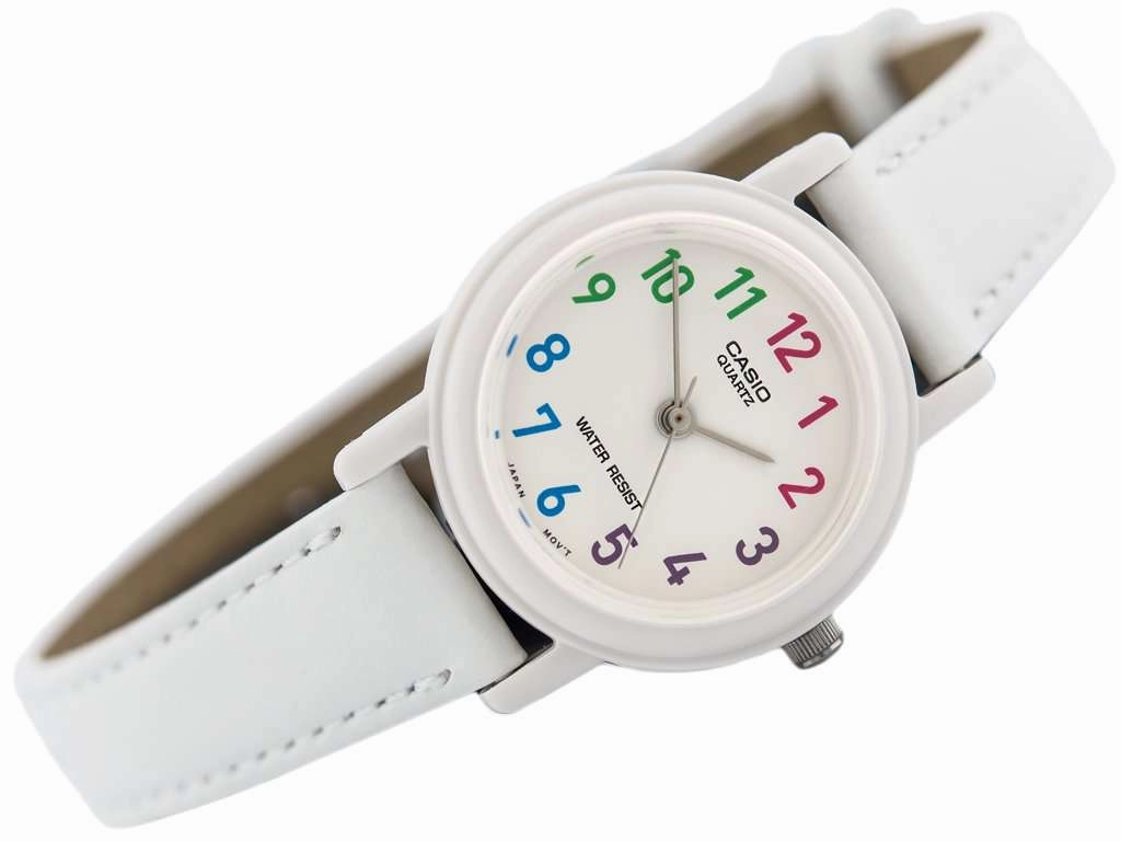 Casio Analog LQ-139L-7B White Leather Strap Women's Watch