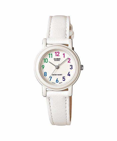 Casio Analog LQ-139L-7B White Leather Strap Women's Watch
