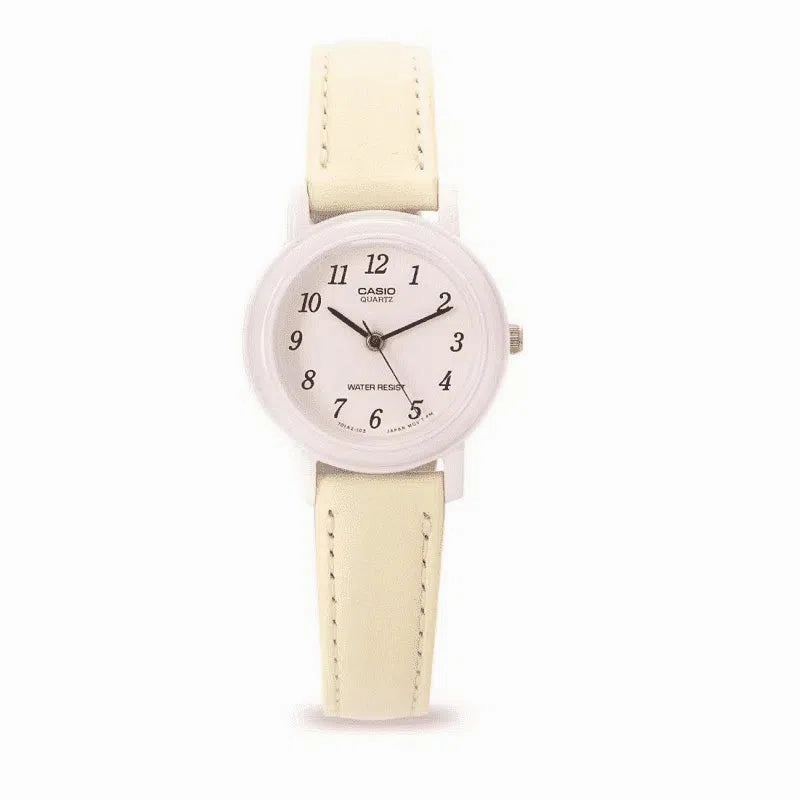 Casio Analog LQ-139L-9B Yellow Leather Strap Women's Watch