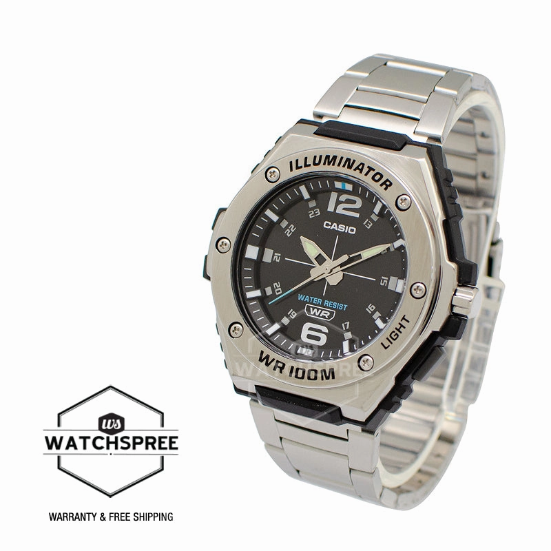 Casio Analog Stainless Steel Band Watch MWA100HD-1A MWA-100HD-1A
