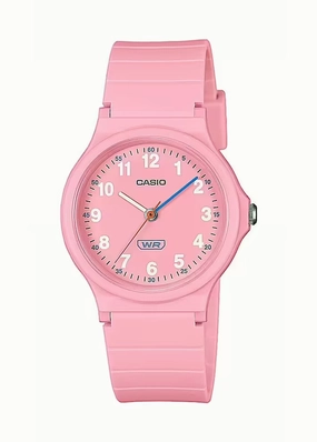 CASIO ANALOGUE SLIM PINK DIAL BIO BASE PINK RESIN BAND LQ24B-4B